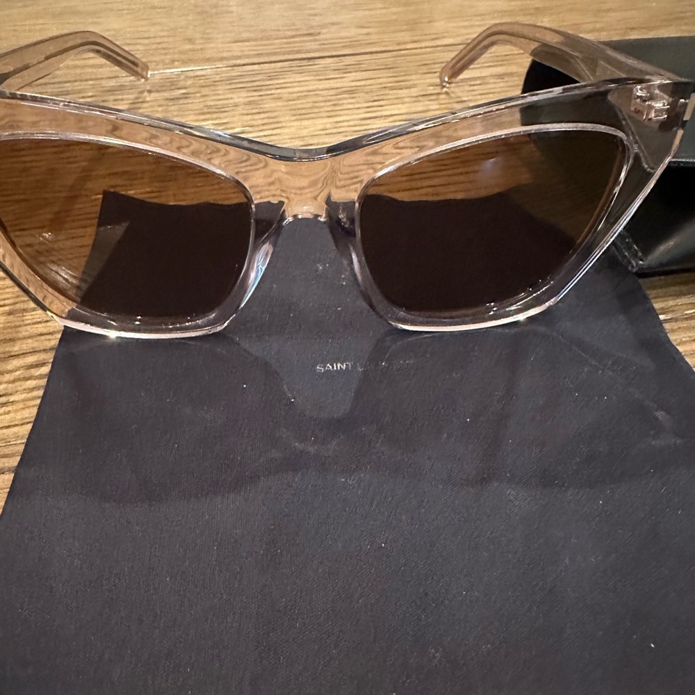 Saint Laurent Clear Frame Sunglasses - Picture 2 of 3
